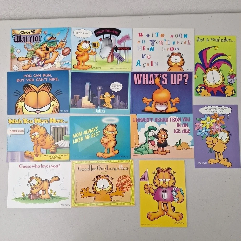 RARE Vintage GARFIELD Postcards Unposted NOS 4x6, Set Of 14, NEW